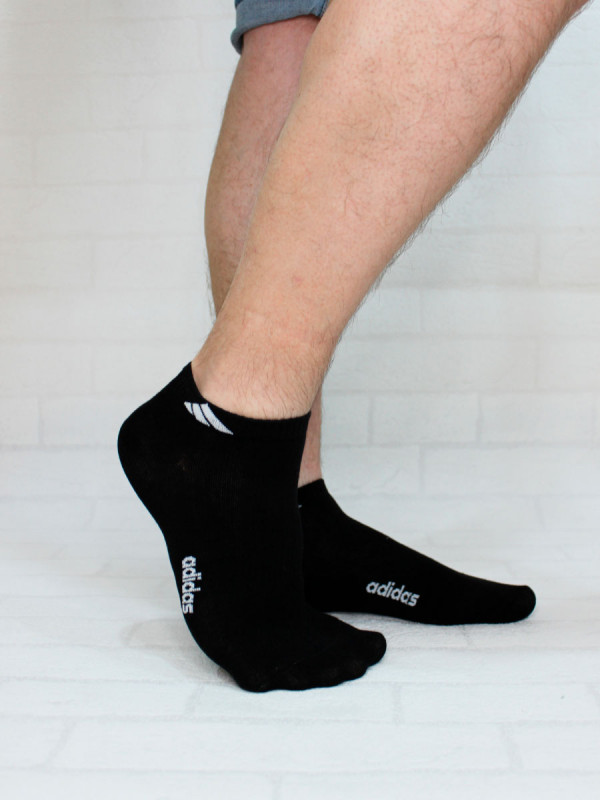 Носки Adidas мужские короткие черные replica