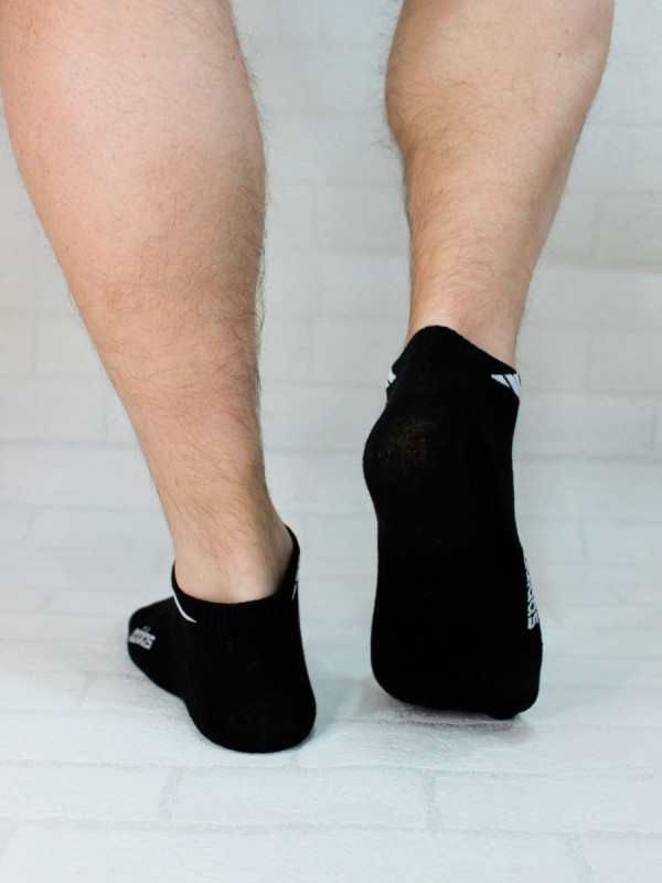 Носки Adidas мужские короткие черные replica