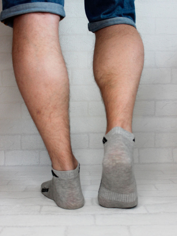 Носки Adidas мужские короткие серые replica