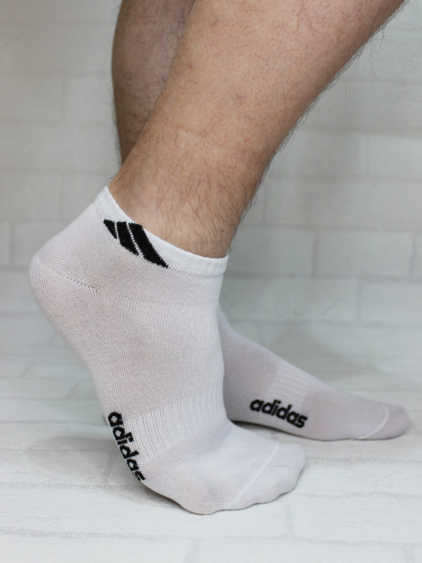 Носки Adidas короткие эконом белые replica
