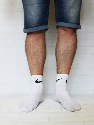 Носки Nike высокие premium белые replica