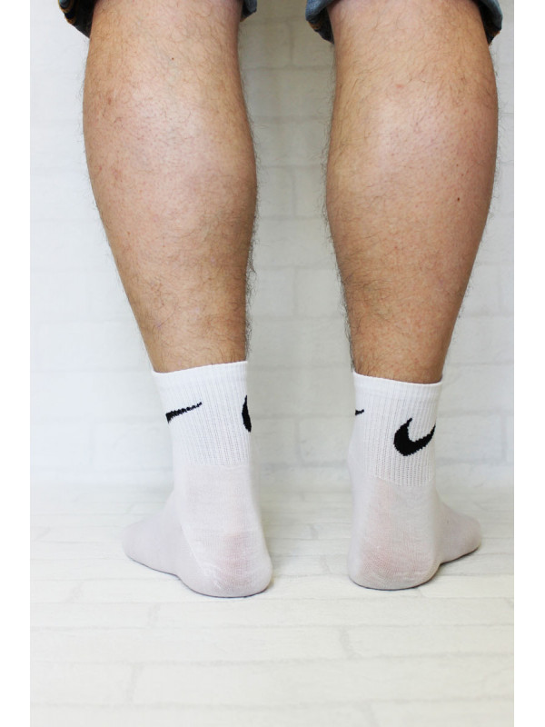 Носки Nike мужские высокие белые replica